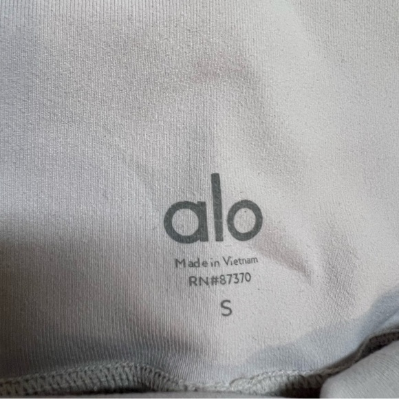 Alo High Waist Motto Leggings Light Gray Size S - Picture 6 of 11
